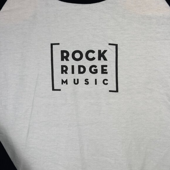Rock Ridge Music "Ghidrah" 3/4 Sleeve Raglan T-Shirt Anvil 2X Cotton Black/White - Picture 5 of 10